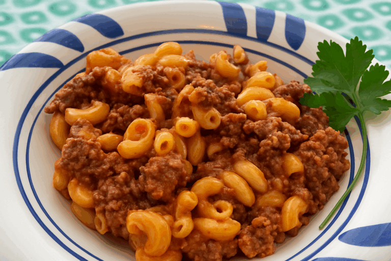 asy one-pot Italian pasta dinner with sausage, shells, and herbs